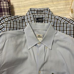 Mens long sleeve dress shirts! Lacoste and 1901